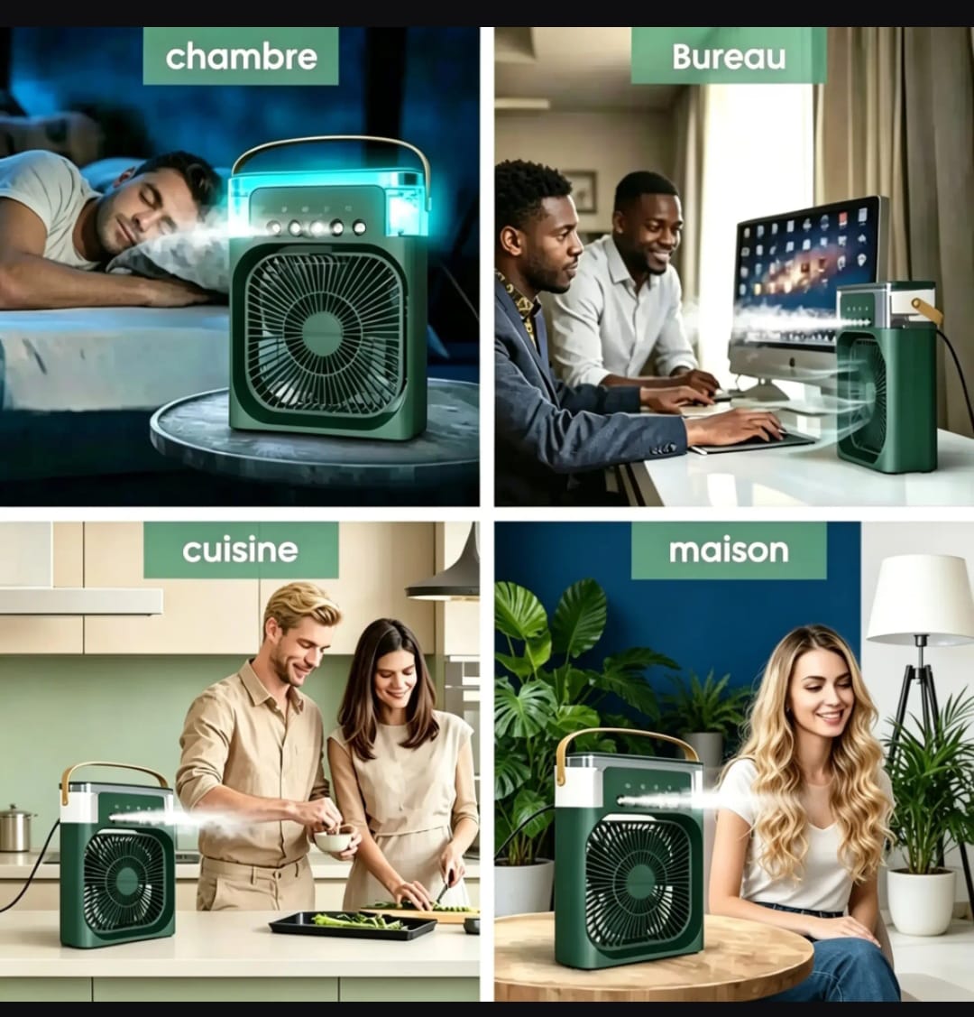 Ventilateur rafraîchisseur d'air, brumisateur